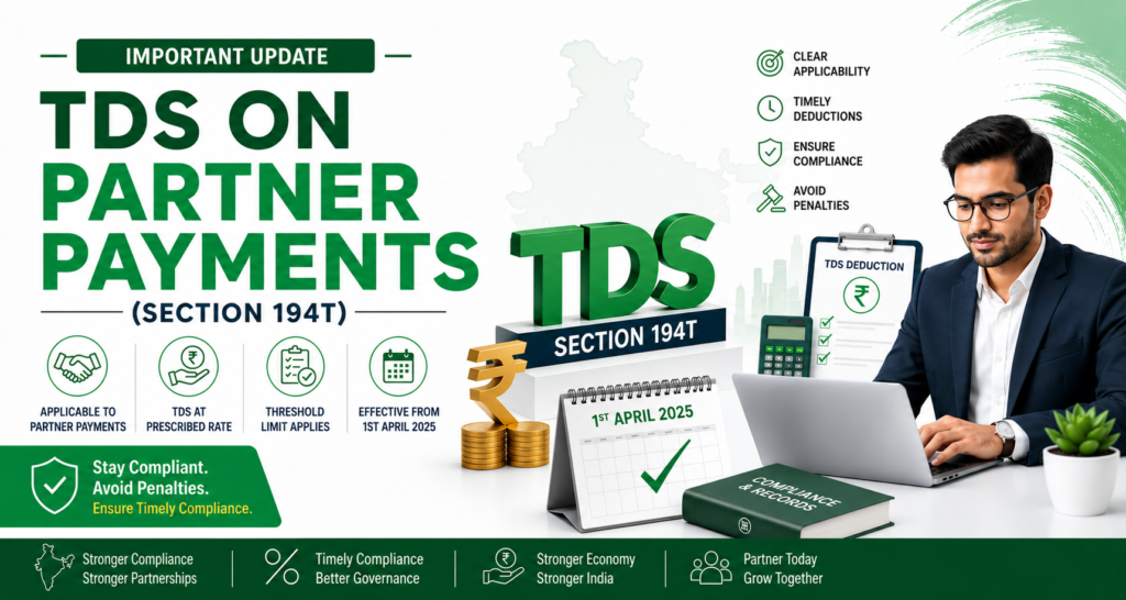 generate this kind of image for (Important Update – TDS on Partner Payments (Section 194T))